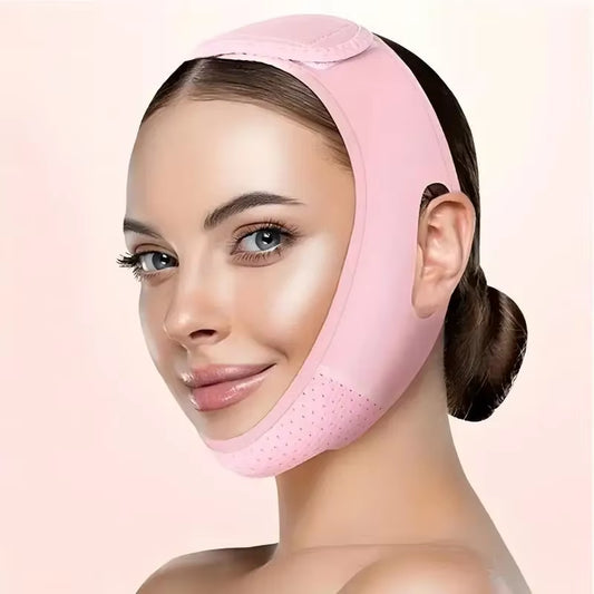 Reusable V-Line Mask Facial Slimming Strap Double Chin Reducer Chin up Mask Face Lifting Belt V Shaped Slimming Face Mask